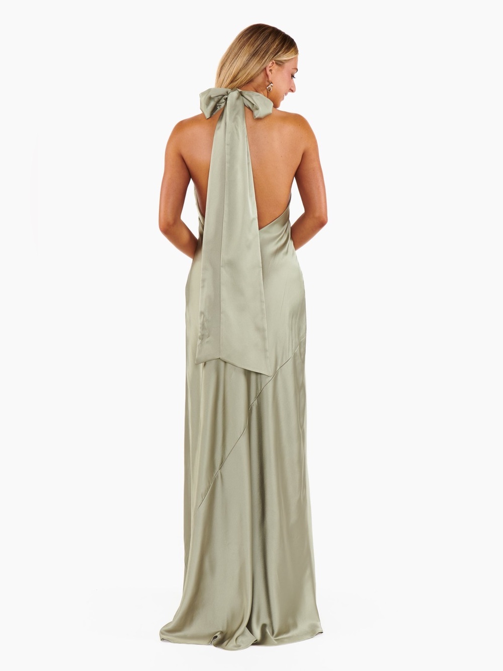 Show Me Your MuMu Lisa Maxi Dress | XSmall | Green Luxe Satin